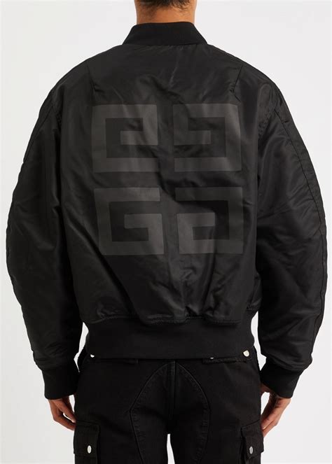 givenchy men leather sleeves wool bomber jacket|givenchy reversible denim bomber.